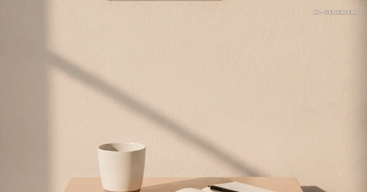 Nachttisch mit Kalender, Notizbuch und Wasserglas am Morgen, schwanger werden