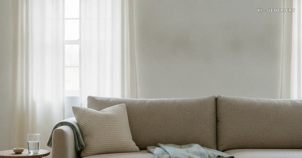 Kissen und Decke auf dem Sofa, Unterleibsschmerzen Schwangerschaft